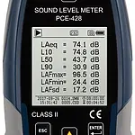 Class 2 Data-Logging Decibel Meter PCE-428 screen