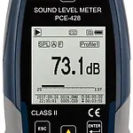 Class 2 Data-Logging Decibel Meter PCE-428 screen