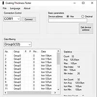 Coating Thickness Gauge PCE-CT 65-ICA incl. ISO Calibration Certificate software