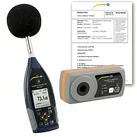 Data Logger with USB Interface PCE-428-Kit-N-ICA with Sound Calibrator incl. ISO Calibration Certificate