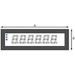 Digital Universal Indicator diagram dimensions A-B