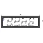 Digital Universal Indicator diagram dimensions A-B