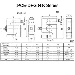 Technical Drawing Dimensions / Force Gage PCE-DFG N 100K