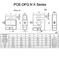 Force Gage PCE-DFG N 20K force sensor dimensions