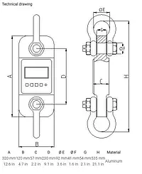 Hanging Scale PCE-DDM 10