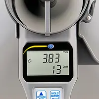 Multifunction Air Flow Meter with Capture Hoods PCE-VA 20-SET display