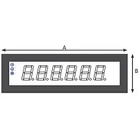 Panel Meter diagram dimensions A-B