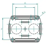 PCE-VDL MNT optional mounting plate for PCE-VDL 16I and PCE-VDL 24I logger