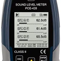 Sound Level Data Logger PCE-428 display 2