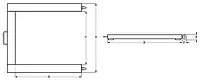 Technical Drawing Stainless Steel Scale PCE-SD 1500U