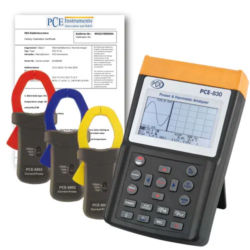 Analyseur de puissance - PCE-830-3 - ampèremètre 3 phases - PCE