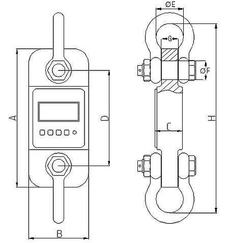 Cellule de charge de traction Dimensions