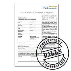 Certificat d'étalonnage DAkkS pour sonomètres