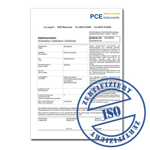 Certificato ISO per luminometri