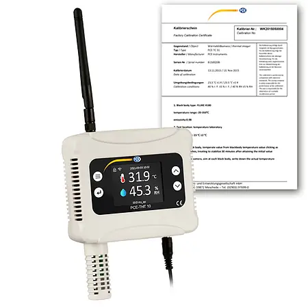 Air Quality Meter PCE-THT 10-ICA incl. ISO Calibration Certificate