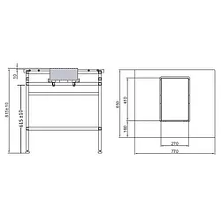 Dimensions Anti-Vibration Table PCE-AVT 1 for precision scales