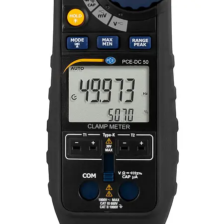 Clamp Meter PCE-DC 50 display