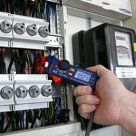 Application of Clamp on Tester PCE-DC1-ICA Incl. ISO Calibration Certificate