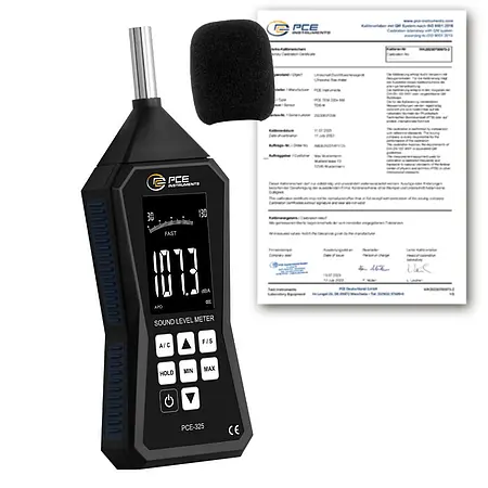 Decibel Meter PCE-325-ICA incl. ISO-calibration certificate