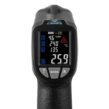 Dew Point Thermometer PCE-675-ICA Incl. ISO Calibration Certificate Display