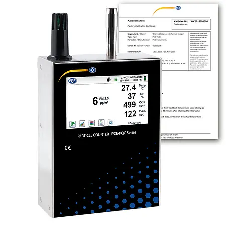 Dust Monitor PCE-PQC 35EU Incl. Calibration Certificate