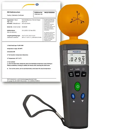 Electromagnetic Field (EMF) Meter PCE-EM 29-ICA incl. ISO Calibration Certificate