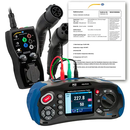 EVSE Measuring Device PCE-EVSE-KIT2-ICA incl. ISO Calibration Certificate