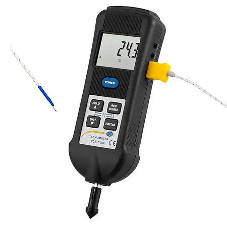 Handheld Tachometer PCE-T 260-ICA Incl. ISO Calibration Certificate