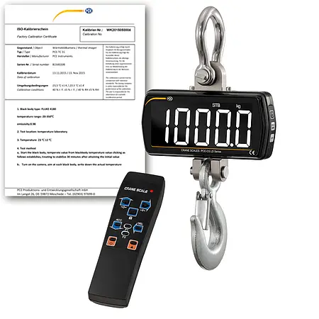 Hanging Scales PCE-CS 1000LD-ICA incl. ISO Calibration Certificate