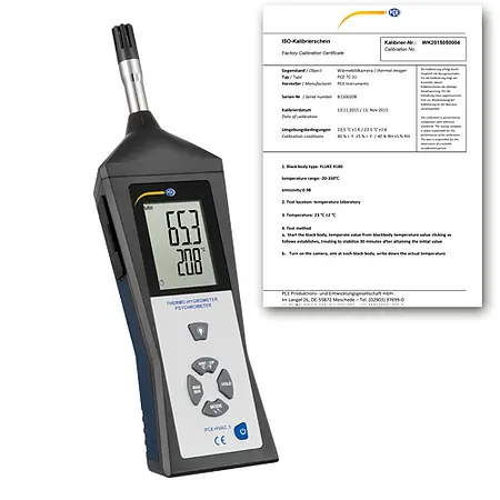 Heat Stress Meter PCE-HVAC 3-ICA Incl. ISO Calibration Certificate