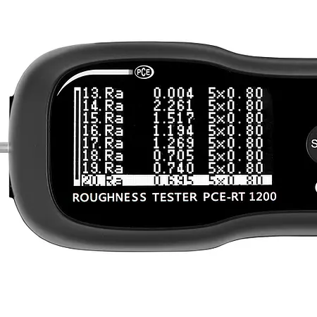 IoT Sensor - Roughness Tester PCE-RT 1200BT display