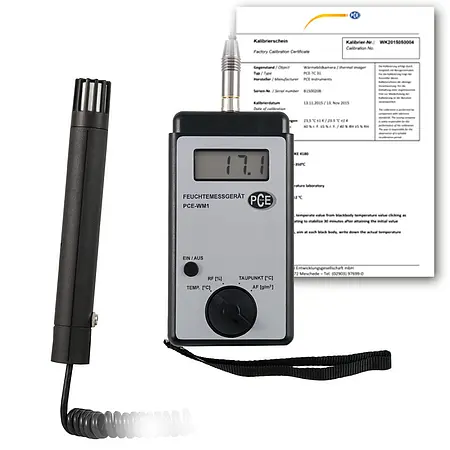 Multifunction Temperature Meter PCE-WM1-ICA incl. ISO Calibration Certificate