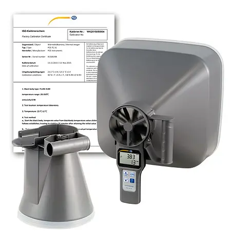 Multifunction Wind Measurer Flow Hoods PCE-VA 20-SET-ICA incl. ISO Calibration