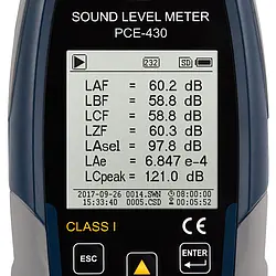 Outdoor Decibel Meter Kit PCE-430-EKIT display