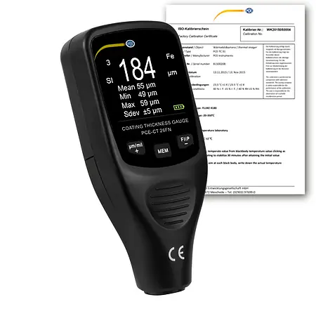 Paint Thickness Gauge PCE-CT 26FN-ICA Incl. ISO Calibration Certificate