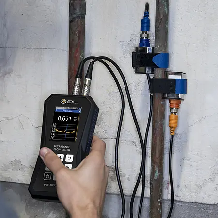 Portable Ultrasonic Flow Meter  Application picture