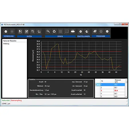 Software for PCE-CT 80