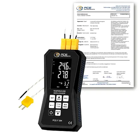 Temperature Meter PCE-T 394-ICA incl. ISO-calibration certificate