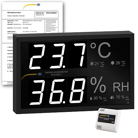 Thermometer PCE-EMD 5-ICA incl. ISO Calibration Certificate