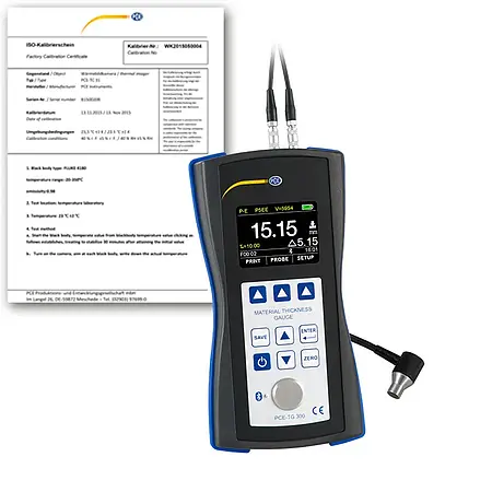 Ultrasonic Thickness Tester PCE-TG 300-NO7-ICA incl. ISO calibration certificate