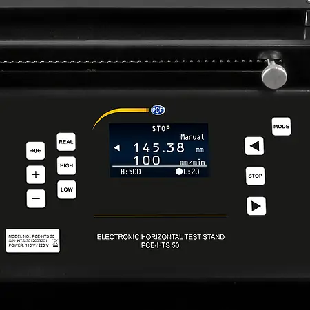 Universal Testing Machine display