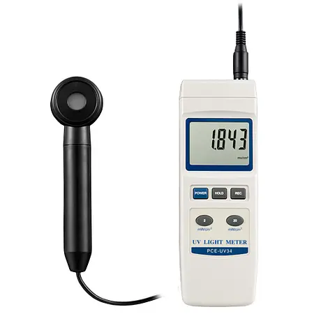 UVA / UVB radiation meter front view