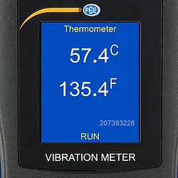 Vibration Data Logger PCE-VM 22 display