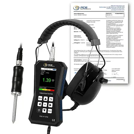 Vibration Meter PCE-VT 3750S-ICA incl. ISO-calibration certificate