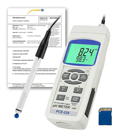 Water Analysis Meter PCE-228HTE-ICA incl. ISO Calibration Certificate