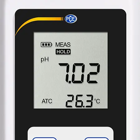 Water Analysis Meter display