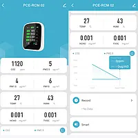 Aerosol particle counter Screenshot