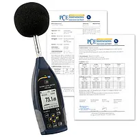 Class 2 Data-Logging SPL Meter PCE-428 calibration certificate