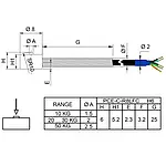 Force sensor PCE-C-R8LFC series 10-50 kg - dimension