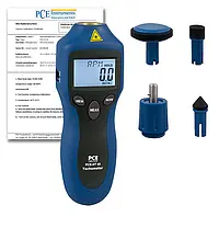 Handheld Tachometer PCE-DT 65-ICA Incl. ISO Calibration Certificate